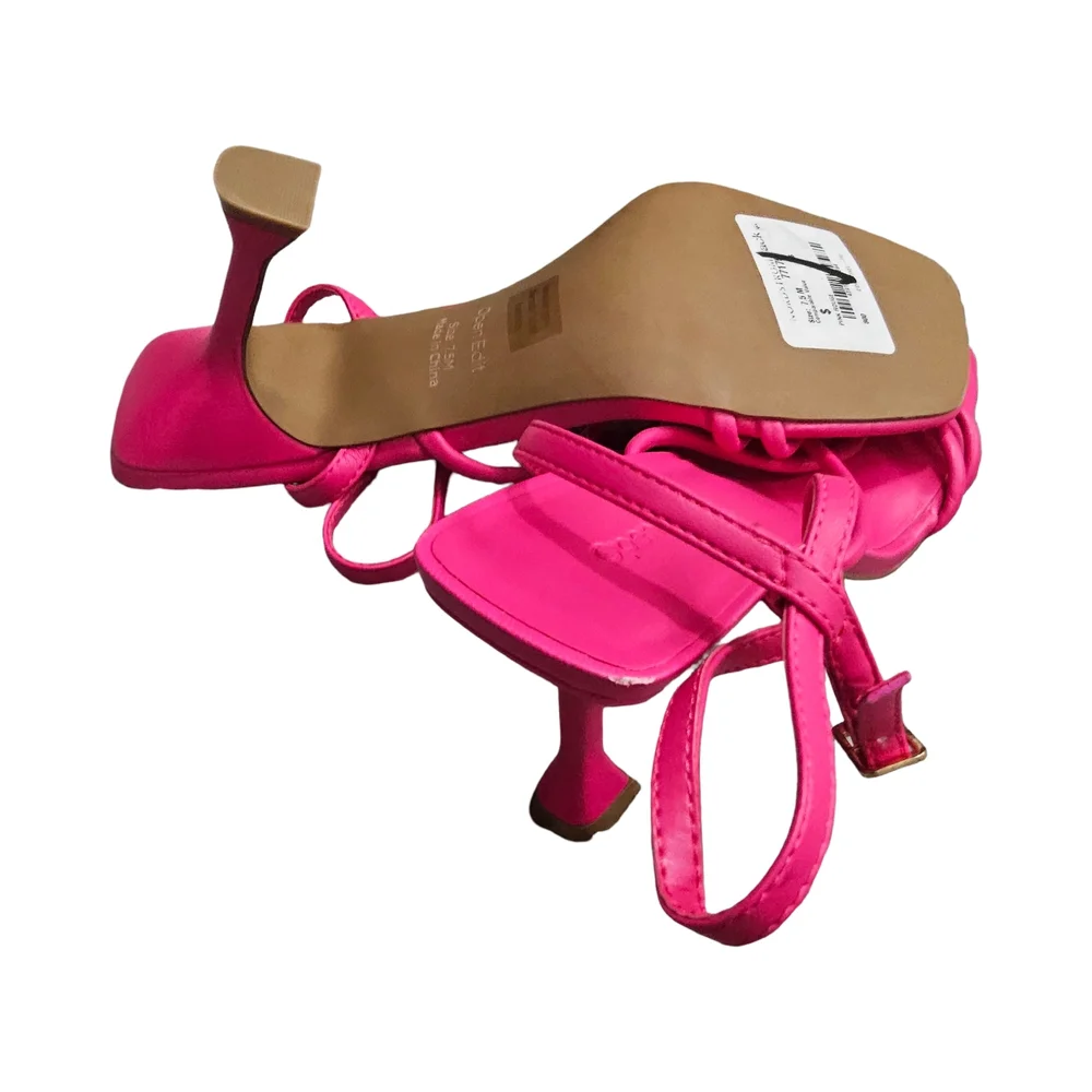 Open Edit Elegant Pink Strappy Heels size 7.5 - Picture 9 of 9